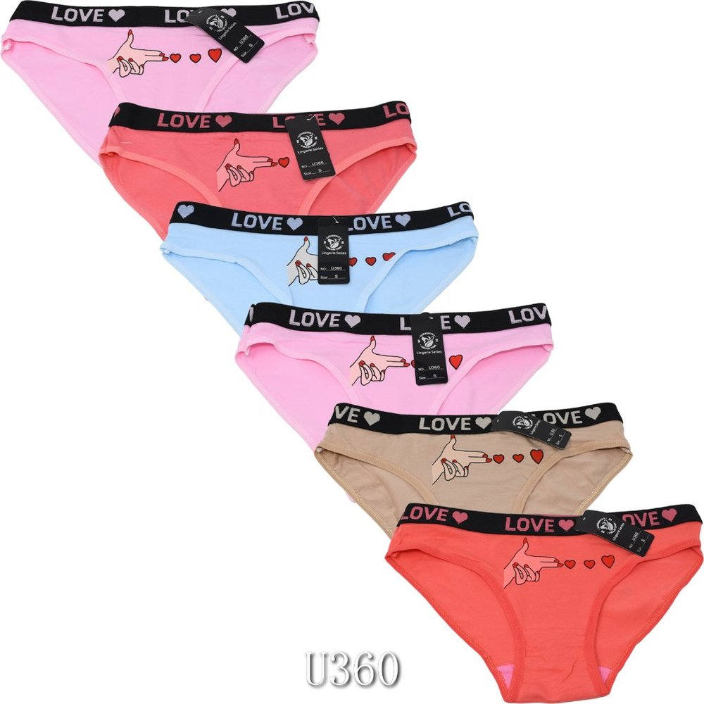6 Piece Design Print Bikini  Panties    Sizes S  M L  XL